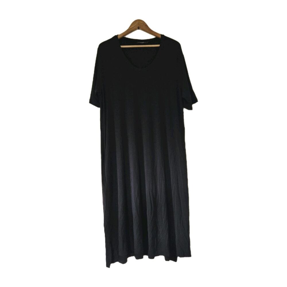 Sympli TShirt Dress Black Size 14 Lagenlook Basics LBD Business Casual Minimalis